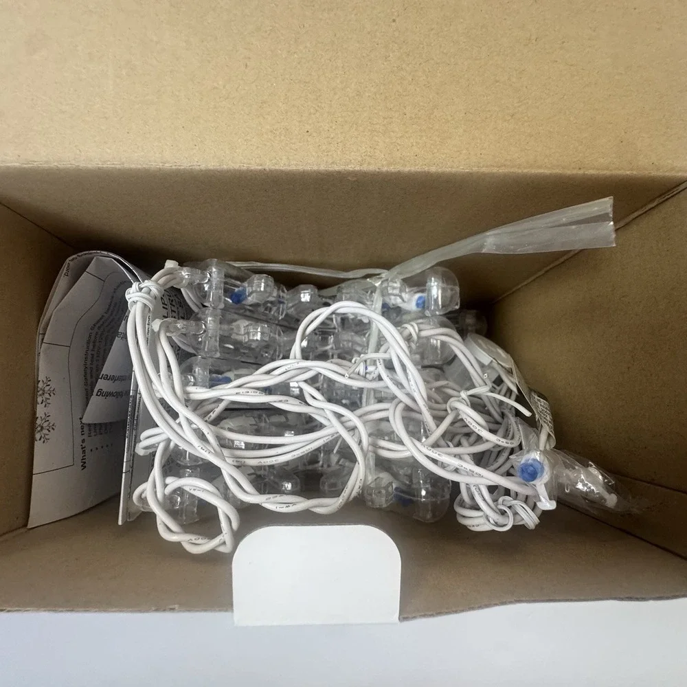 PHILIPS 2011 CHRISTMAS SNOWLAKES LED STRING LIGHT SHOW~TWINKLE FADING 8 FUNCTION